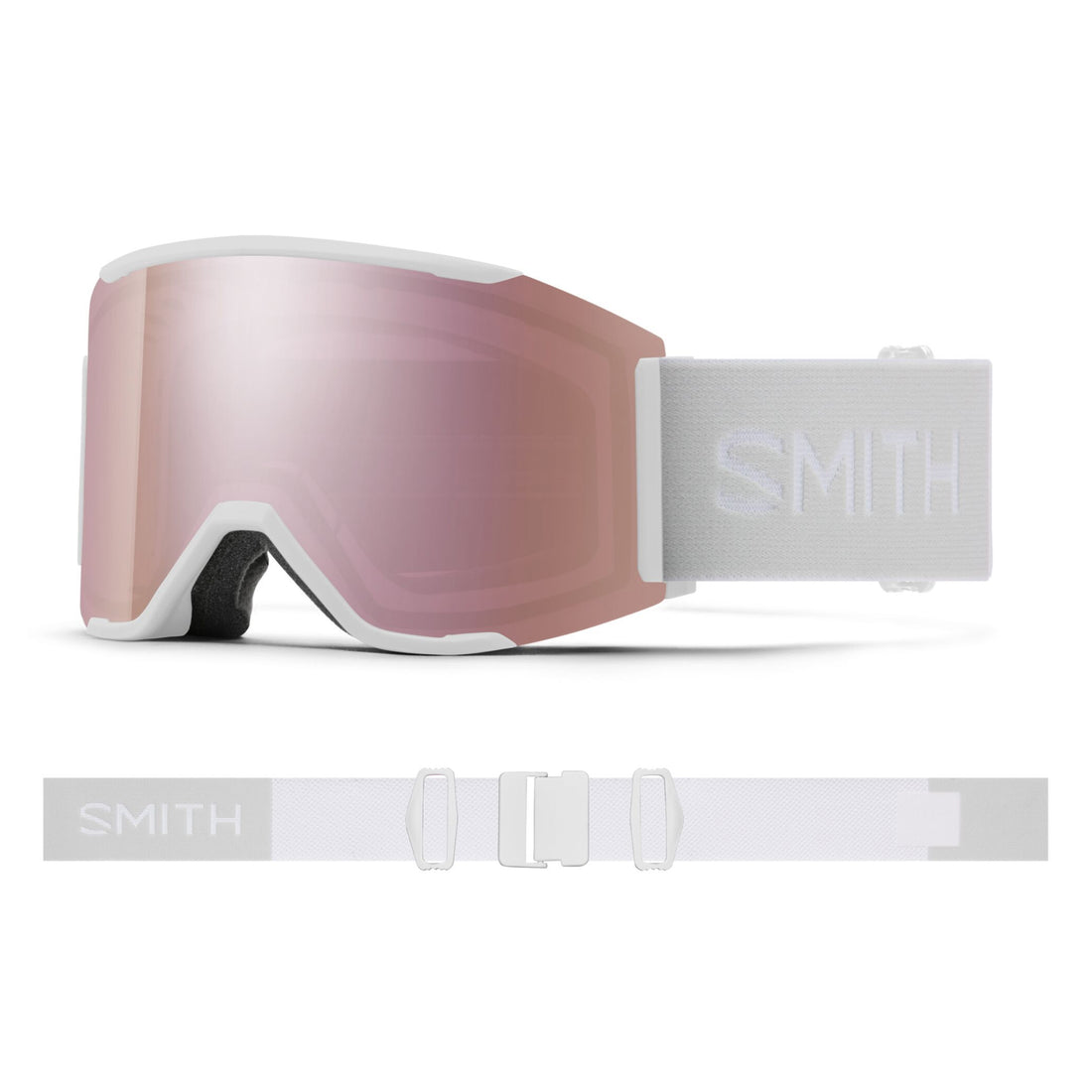 Smith Squad MAG Ski & Snowboard Goggles 2024 - ChromaPop Everyday Rose Gold Mirror Lens