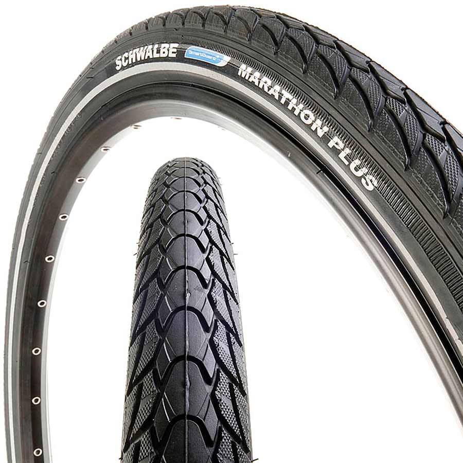 Schwalbe, Marathon Plus, 26''x2.00, Wire, Clincher, Endurance, SmartGuard, 67TPI, Black, Tire