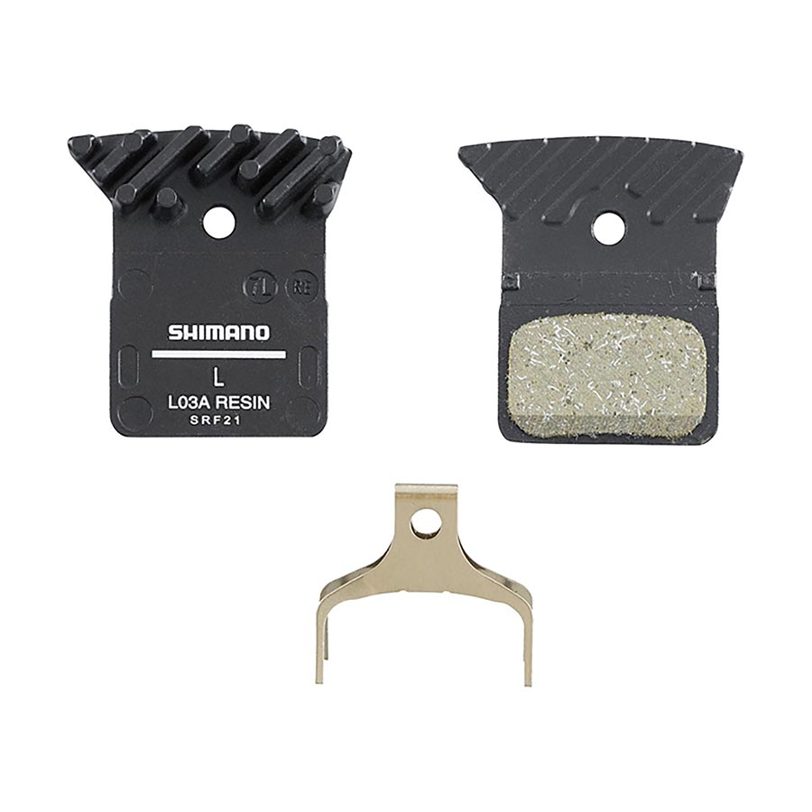 Shimano, L05A-RF, Shape: Shimano K-Type/L-Type, Resin, Pair, EBPL05ARFA, Disc Brake Pads